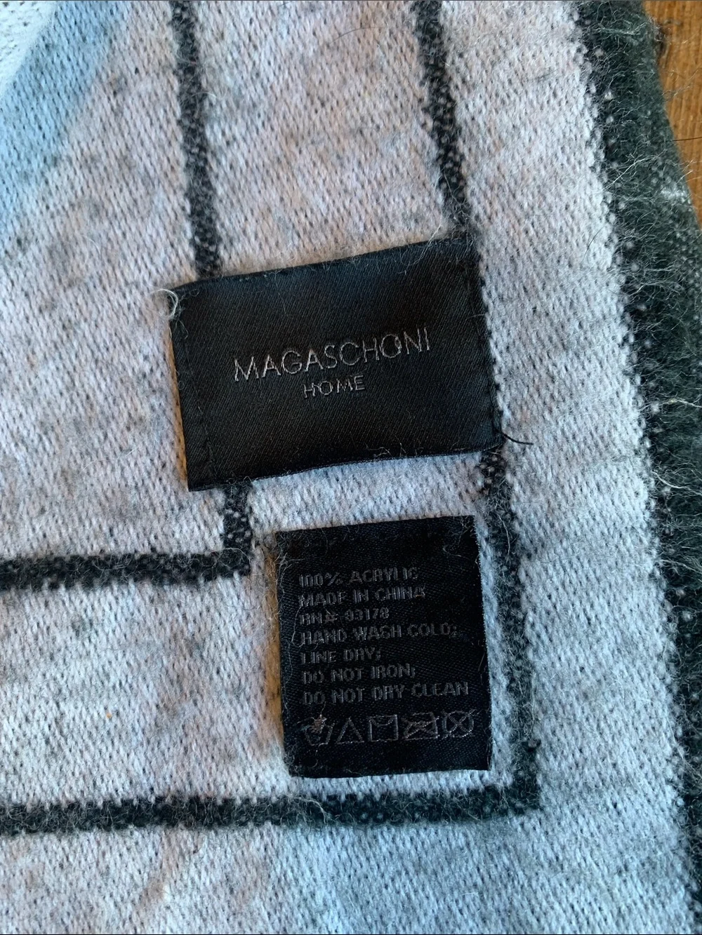 Magaschoni Skull Pattern Fringe Throw Blanket - Black & White Accent Throw